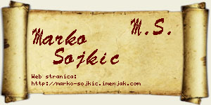 Marko Sojkić vizit kartica
